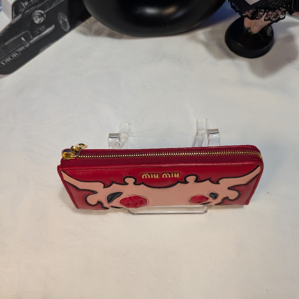 Miu Miu Pink and Red Western Design Wallet - Picture 5 of 14
